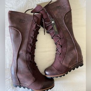 RARE Sorel “Cate the Great” knee high lace up boots size 7